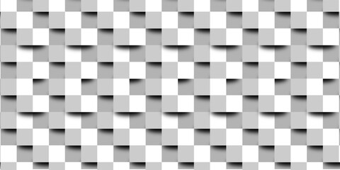 Decorative elegant seamless geometric pattern. White and gray repeatable tile 3d texture. Creative modern paper background