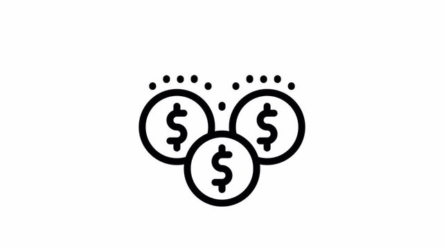 coin animated icon - Motion Graphic Elements for Business ,Presentations and Design