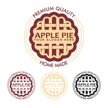 apple pie logo vector illustration template 