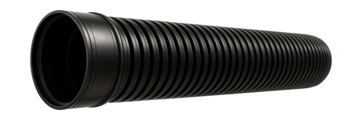 High-flow drainage pipe for efficient water management in large garden areas.