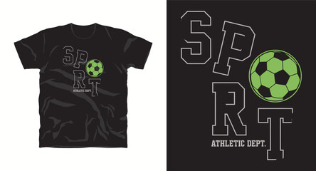 Sport athletic department soccer ball graphic t-shirt design