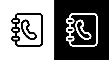 Phone Book With Icon Set Design