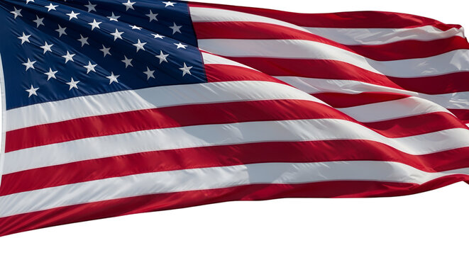 Close Up of Waving American Flag on Black Background Keywords: american flag, usa flag, stars and