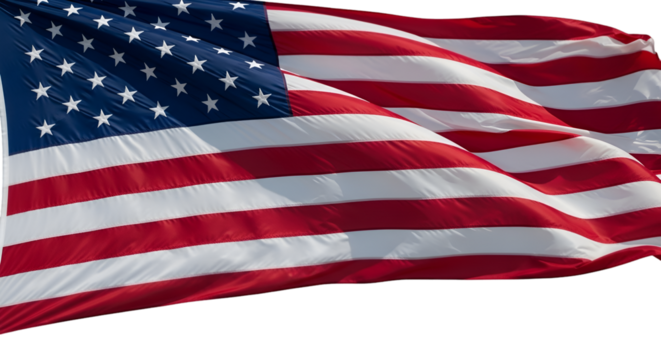 Close Up of Waving American Flag on Black Background Keywords: american flag, usa flag, stars and