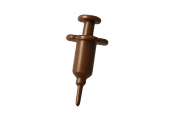 Brown 3d rendering syringe for medical use