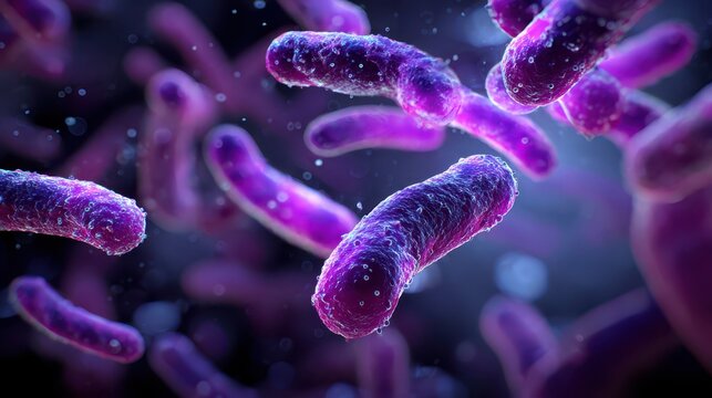3D Artwork of Yersinia Pestis: A Microscopic View of Abnormal and Unhealthy Bacteria