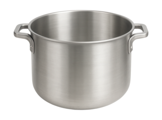 A large aluminum cauldron for catering, ideal for preparing bulk meals at events.