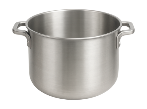 A large aluminum cauldron for catering, ideal for preparing bulk meals at events.