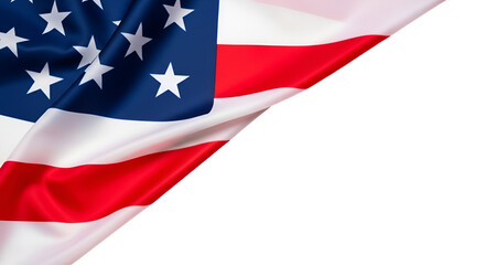 Fototapeta premium Close-up of American Flag Corner with Black Space usa flag