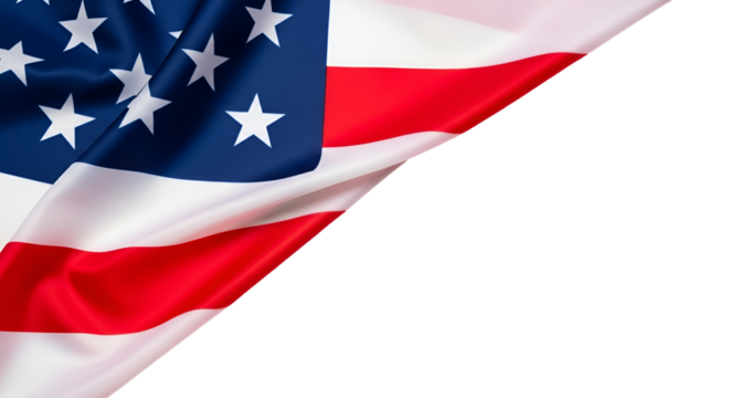 Close-up of American Flag Corner with Black Space usa flag