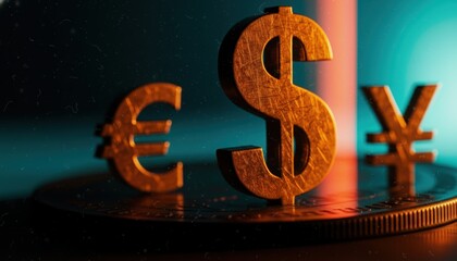 Three different types of currency are shown on a table