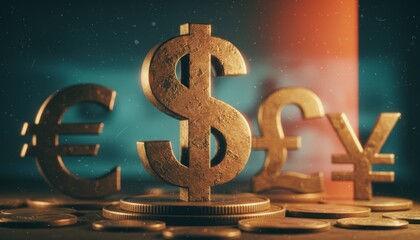 A gold coin with the number 1 on it sits on top of a pile of other gold coins