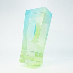 Frosted glass Cream or lotion cosmetic tube icon isolated on white background. Body care products for men. Minimalism concept. 3D render illustration