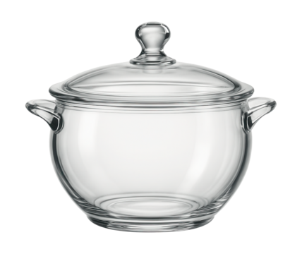 Clear oval glass soup tureen with lid, ideal for showcasing vibrant soups at gatherings.