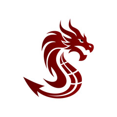 Dragon Business Logo Template - Power Symbol. Vector Illustration