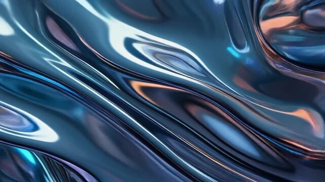 Iridescent Liquid Metal Abstract Background for Futuristic Designs