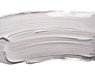  Thick white paint brush stroke with visible bristle marks and texture graphic design isolate