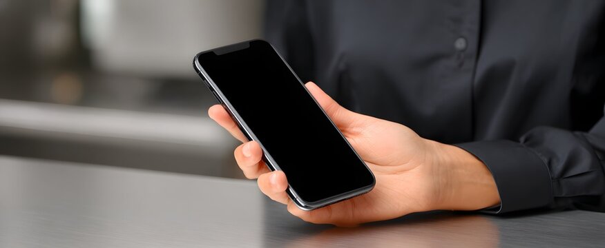 Effortless trust flows through every touchless transaction approval on the sleek smartphone display - Powered by Adobe