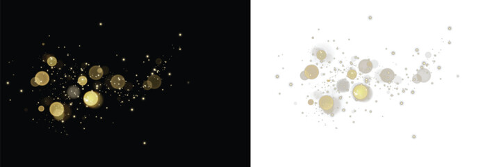 Bokeh lights effect background. Christmas glowing background glowing bokeh lights confetti and glitter texture overlay for your design.Vector and PNG
