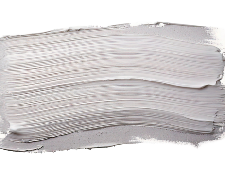  Thick white paint brush stroke with visible bristle marks and texture graphic design isolate