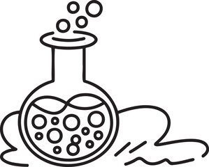 Silhouette of a Stylized Horse Head with Flowing Mane on White Background animal