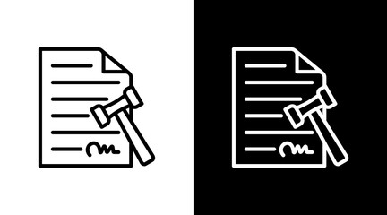 Contract With Icon Set Design