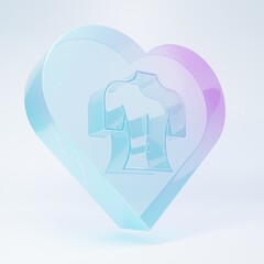 Frosted glass Massage icon isolated on white background. Relaxing, leisure. Minimalism concept. 3D render illustration