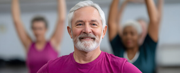 Seniors hanging out stretching and boosting their joint flexibility as a group