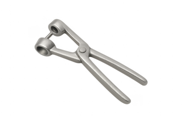 Metal cherry pitter kitchen tool on transparent background