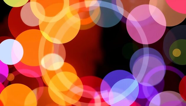 Interlocking vibrant circles form an abstract, dynamic background,  circular pattern,  contemporary
