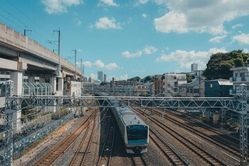 train on railway station