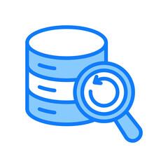 Data Retrieval blue icon 