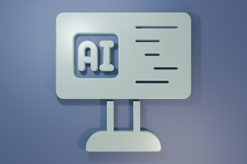 Grey Software, web developer programming code icon isolated on purple-blue background. Javascript computer script random parts of program code. Minimalism concept. 3D render illustration