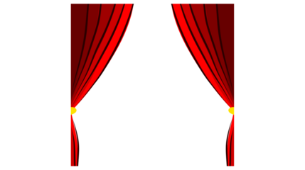 vector illustration of a red curtain