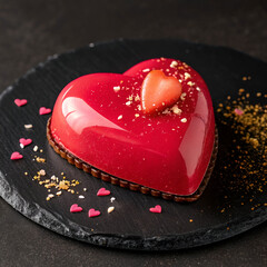 directly above shot of heart shape sweet food