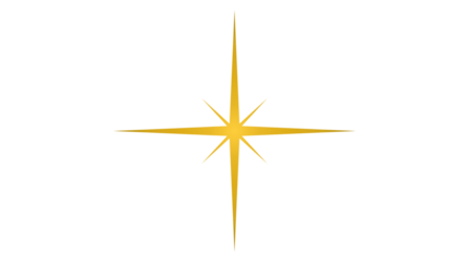 golden compass light on a white background