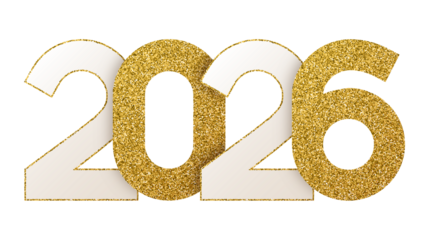 golden font letter for 2026