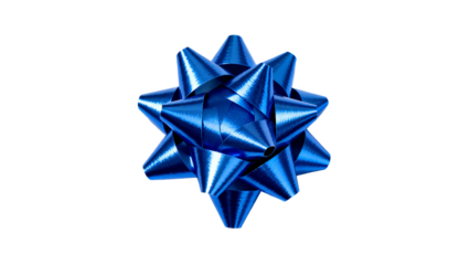 Bright blue gift bow perfect for decorating presents and celebrations during holidays and special occasions