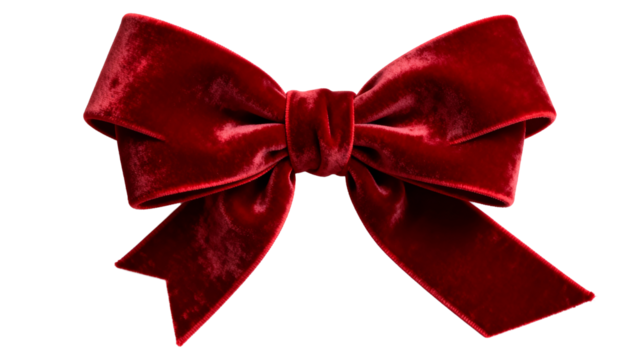Elegant red velvet bow for festive decorations and gifts in various styles and uses