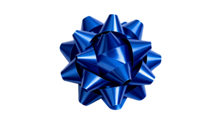 Bright blue decorative gift bow perfect for celebration and festive occasions like birthdays, holidays, or special events