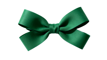 Elegant green ribbon bow designed for gifts, decorations, or crafts to enhance any celebration or occasion