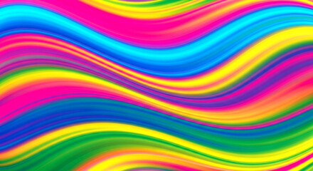Vibrant abstract background with colorful wavy lines flowing smoothly across the frame