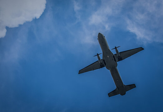 Military plane on the military parade during Feast of the Polish Armed Forces, Warsaw, Poland