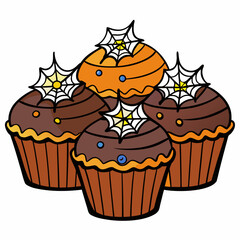 Halloween chocolate cupcakes