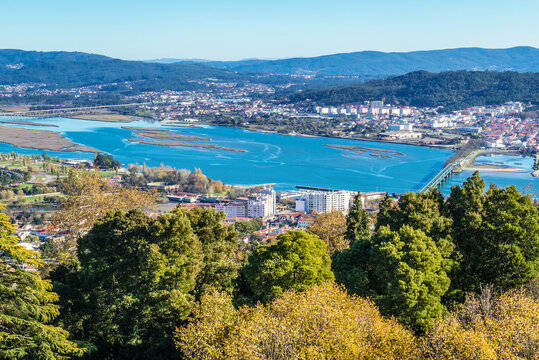 Viana do Castelo over Lima River in Portugal, view from Santa Luzia Mount