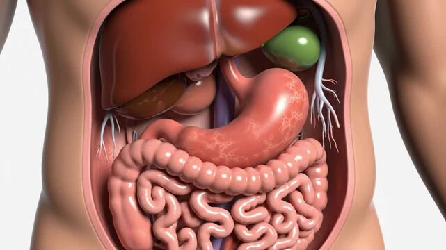 3D Pancreas Animation Showing Insulin Hormone Release from Islet Cells.