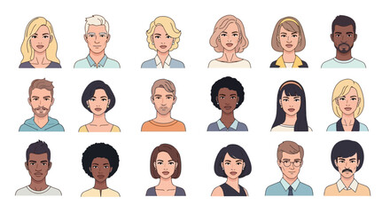 Diverse Portrait Collection A Group of People Representing Various Backgrounds and Features