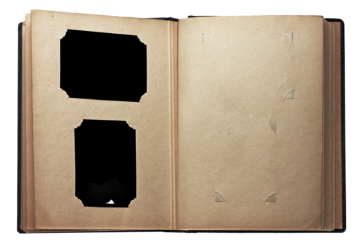 Vintage Photo Album with Blank Spaces