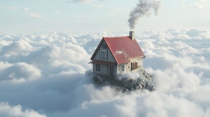 House in the Clouds - A Dreamlike Escape Above the World.