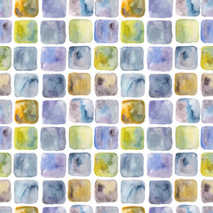 Seamless watercolor abstract pattern. Hand-drawn illustration for fabric, wrapping paper. decoupage, fabrics and etc